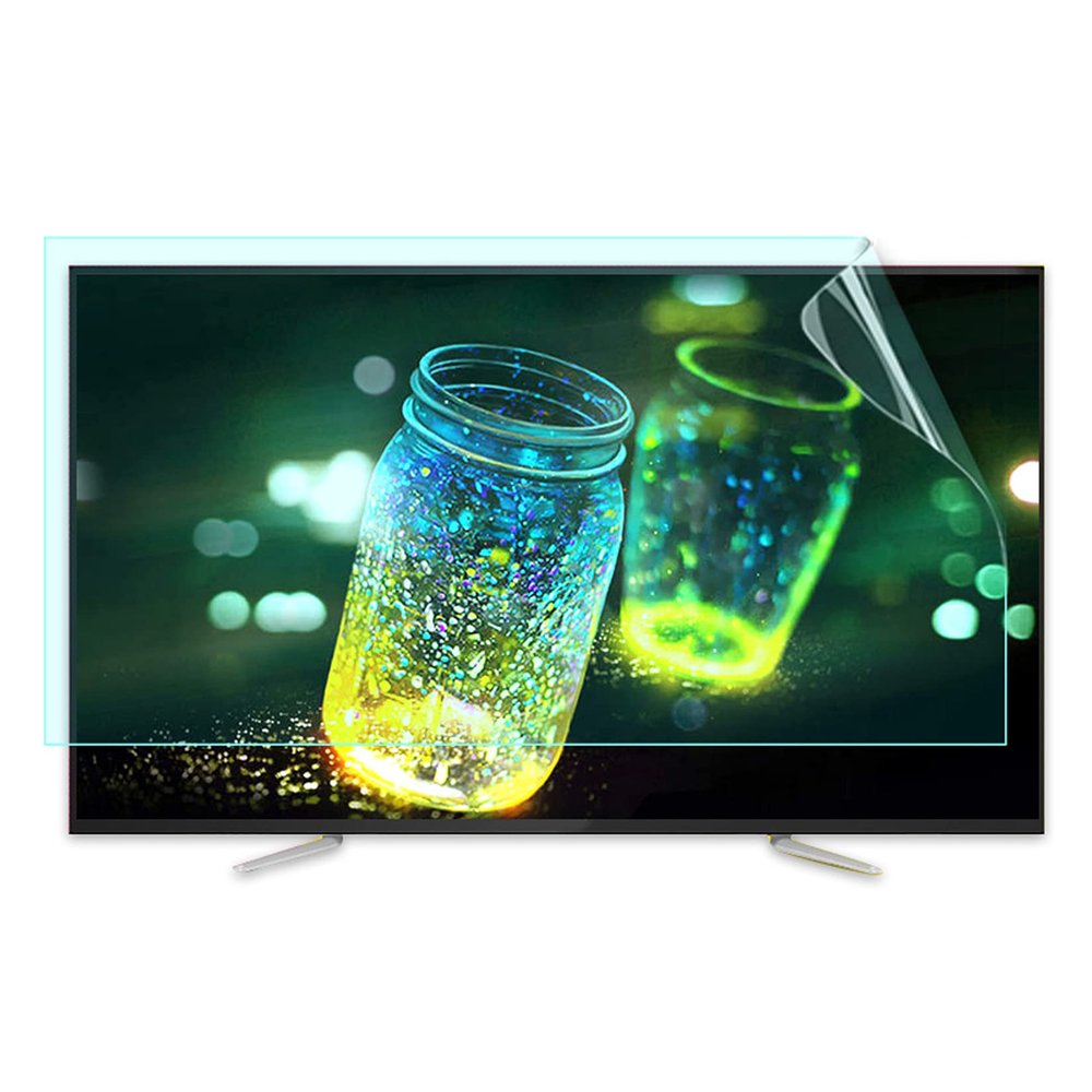WLWLEO 32-75 Inch Anti Blue Light Screen Protector Film Matte TV Monitor Screen Protector Anti Reflectivee Anti Glare Reduce Eye Fatigue for LCD LED OLED HDTV Screen,75" 1645X930mm