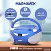 Magnavox MD6949 Portable Top Loading CD Boombox with AM/FM Stereo Radio and Bluetooth Wireless Technology in Black | CD-R/CD-RW Compatible | LED Display | (Blue) view 3