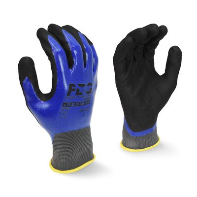 Dipped Waterproof Nitrile Work Glove - Size L