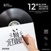 BIG FUDGE Pro Blank Album Jackets. 20 Album Covers (350gsm) Record Jackets. 12 Inch LP Vinyl Cover for Vinyl Record Inner Sleeves and Outer Sleeves. LP Jacket Covers, Cardboard Record Covers (White) view 1