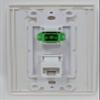 RiteAV - 1 Port SC/APC Simplex Fiber 1 Port Cat6 Ethernet Screwless Decorative Wall Plate Includes a 20 Meter SC/APC Singlemode Simplex Cable view 3