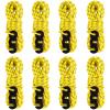 Azarxis Reflective Cord Pack, Tent Guyline Rope High-Strength Lightweight 13ft per piece with Aluminum Cord Adjuster for Tying Down Tarps, Camping Tent, Outdoor Packaging (Yellow - 8 Pack - 3mm) view 1