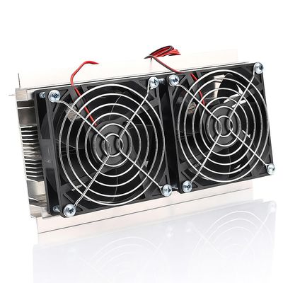 Oumefar Dual-core Thermoelectric Peltier Cooling System Semiconductor Refrigeration Cooler Kit with Power for Plate Cooling Pet Bed Cooling etc