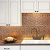 FASDE Traditional Style/Pattern 1 Decorative Vinyl 18in x 24in Backsplash Panel in Polished Copper (5 Pack) view 2