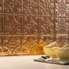 FASDE Traditional Style/Pattern 1 Decorative Vinyl 18in x 24in Backsplash Panel in Polished Copper (5 Pack) view 3