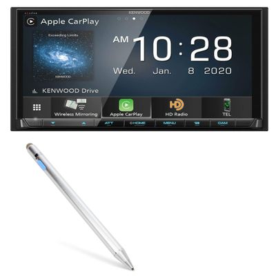 BoxWave Stylus Pen Compatible with Kenwood Excelon DMX907S - AccuPoint Active Stylus, Electronic Stylus with Ultra Fine Tip - Metallic Silver