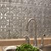 FASDE Traditional Style/Pattern 1 Decorative Vinyl 18in x 24in Backsplash Panel in Brushed Aluminum (5 Pack) view 3