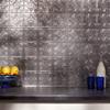 FASDE Traditional Style/Pattern 1 Decorative Vinyl 18in x 24in Backsplash Panel in Galvanized Steel (5 Pack) view 2