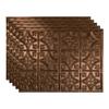FASDE Traditional Style/Pattern 1 Decorative Vinyl 18in x 24in Backsplash Panel in Oil-Rubbed Bronze (5 Pack) view 1