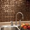 FASDE Traditional Style/Pattern 1 Decorative Vinyl 18in x 24in Backsplash Panel in Oil-Rubbed Bronze (5 Pack) view 3