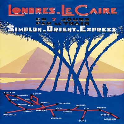 London The Simplon Caire Orient Express Poster Reproduction Format 50 x 70 cm Paper 300 g Digital HD Possible to Visit us (Shop: Vintage Display)