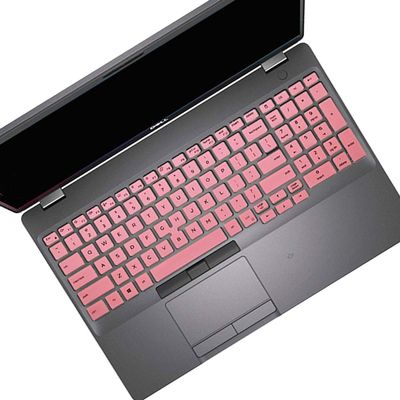 Keyboard Cover for Dell Latitude 5000 5500 5501 5510 5511 15.6" /Dell Precision 3540 3541 Laptop(with Point) Keyboard Cover Skin-Pink