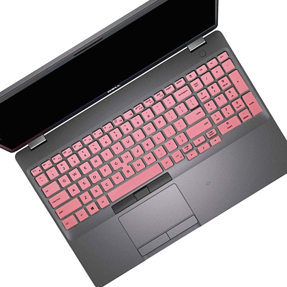 Keyboard Cover for Dell Latitude 5000 5500 5501 5510 5511 15.6" /Dell Precision 3540 3541 Laptop(with Point) Keyboard Cover Skin-Pink