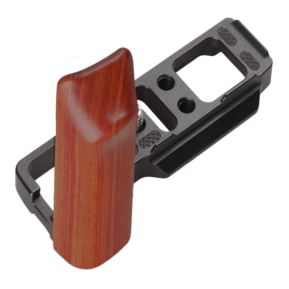 WEPOTO GRIII GR3 GRIIIX GR3X Hand Grip Quick Release Plate Compatible with Ricoh GRIII GR3 GRIIIX GR3X Camera -Aluminium Padauk (GP-GR3)