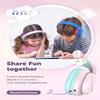 iClever HS19 Kids Headphones with Microphone for School, Safe Volume Limited, Over-Ear Girls Boys Headphones for Kids with Shareport, Foldable Wired for iPad/Travel (Pink) view 3
