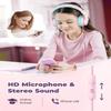 iClever HS19 Kids Headphones with Microphone for School, Safe Volume Limited, Over-Ear Girls Boys Headphones for Kids with Shareport, Foldable Wired for iPad/Travel (Pink) view 4