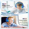 iClever HS19 Kids Headphones with Microphone for School, Volume Limiter 74/85dBA, Over-Ear Girls Boys Headphones for Kids with Shareport, Foldable for iPad/Travel (Navy Blue) view 4