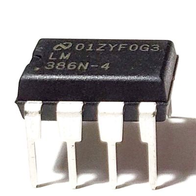 Juried Engineering LM386N-4/NOPB LM386N-4 LM386 Wide Input Voltage Low Power Audio Amplifier with Internal Gain DIP-8 Breadboard-Friendly (Pack of 5)