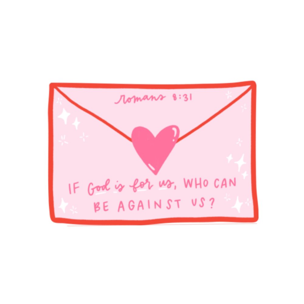 Swaygirls Jesus stickers | Romans 8:31 sticker | If God is for us, who can be against us sticker | Christian stickers for a hydro flask, stanley, laptop, water bottle | Waterproof vinyl decals about faith, Jesus, God