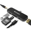 Verbatim 6-in-1 USB C Hub - Type C Hub w/ 100W PD, USB 3.0, SD Card Readers, 4K HDMI, 3.5mm Audio USB Hub for Laptop, Portable & Compact USB-C Hub view 1