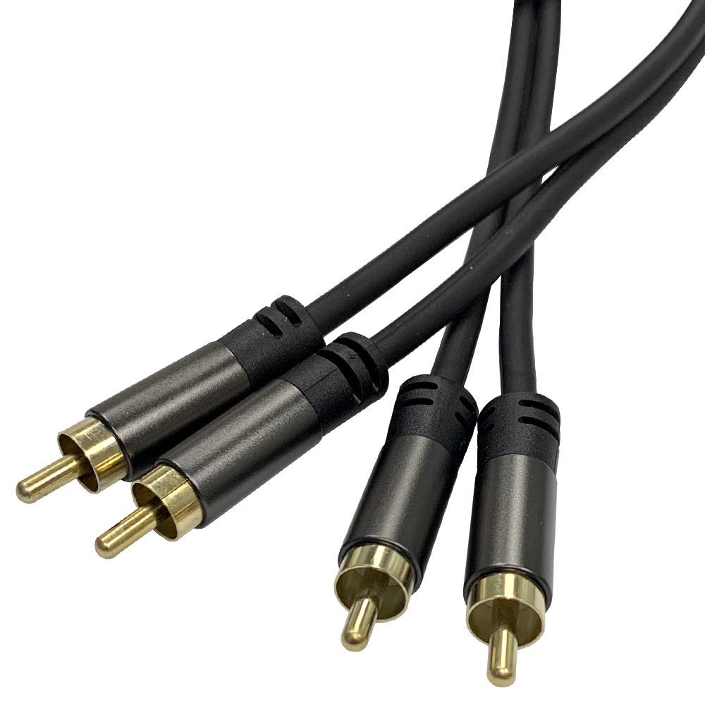 Seismic Audio - SA-2RM0210 - Premium 2 Channel 10 Foot RCA Male to RCA Male Audio Cable for Amps, Home Theater, Digital and Analog Compatible Cord