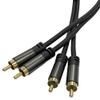 Seismic Audio - SA-2RM0210 - Premium 2 Channel 10 Foot RCA Male to RCA Male Audio Cable for Amps, Home Theater, Digital and Analog Compatible Cord view 1