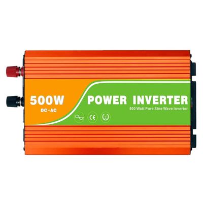 Pure Sine Wave Inverter, 500W Continuous/1000W Peak, DC 12V/24V to AC 110V/220V, Car Power Adapter with AC Outlet and USB Charging Port,Dc 12v