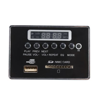 Oumefar DC 12V Bluetooth Audio Decoder Board Module USB SD TF FM Radio Lossless WMA/WAV for Reading Songs etc(12V Black)