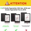 Fintie Stand Case for 6" Kindle Paperwhite (Fits 10th Generation 2018 and All Paperwhite Generations Prior to 2018) - Premium PU Leather Sleeve Cover with Card Slot and Hand Strap, Sage view 2