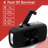 Portable Solar Emergency Weather Radio Hand Crank AM/FM NOAA Survival Radio with LED Flashlight 2000mAh Cellphone Charger for Smart Phone for Home Outdoor Camping Traveling Earthquake view 3