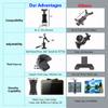 IPad Tripod Mount Adapter 360 Degree Rotatable Universal Tablet Clamp Holder for iPad Pro 12.9 11 10.5, iPad Air Mini, Surface Tab, Galaxy Tab and 3.5 to 13.5in Phone Tablet, for Tripod, Monopod view 4