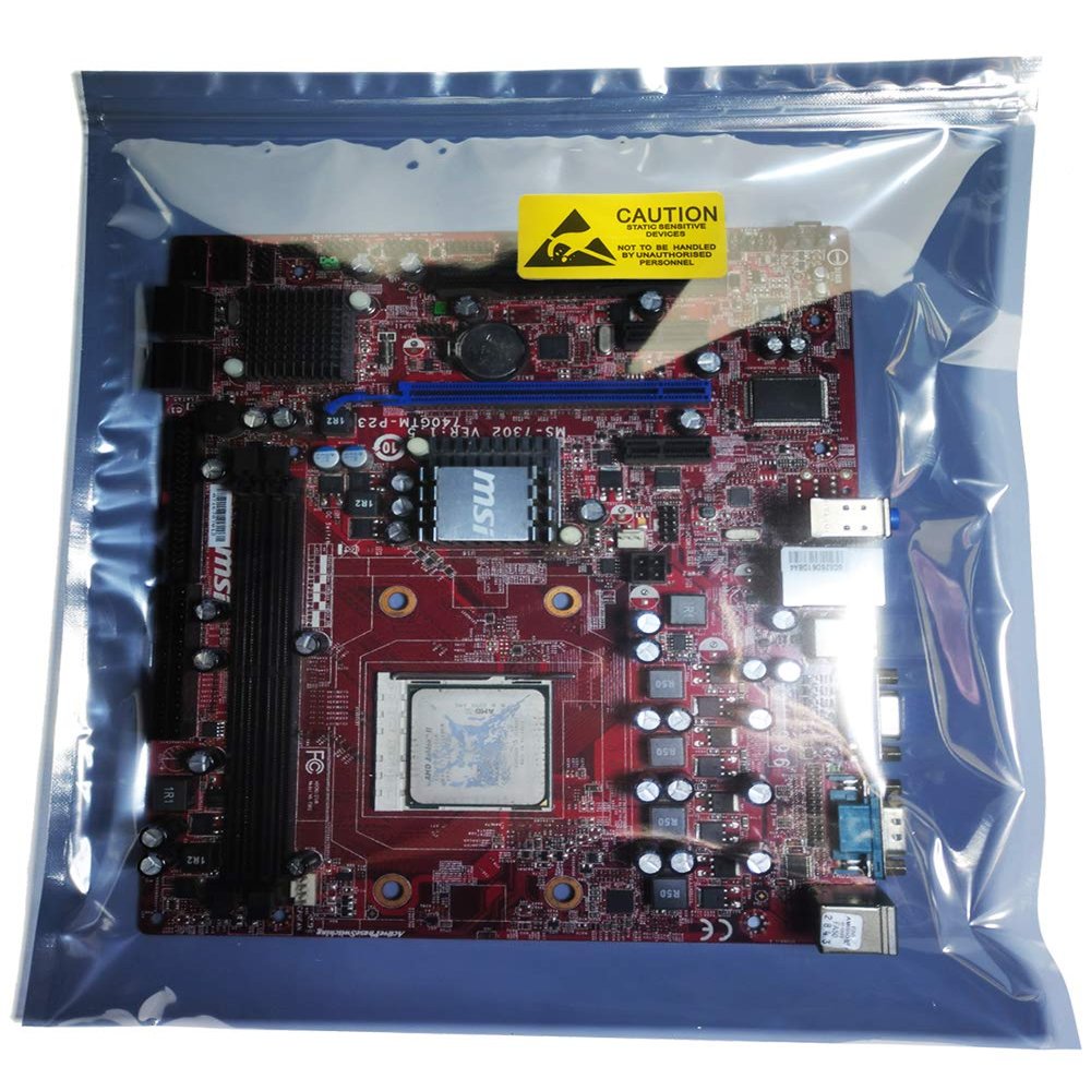 Daarcin Anti Static Bags, 10pcs 11x13in/28x33cm Resealable Large ESD Bag for Motherboard HDD and Electronic Device,Antistatic Bags for Graphics Card