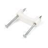 StarTech.com 100 Pack Cable Clips with Nails - Two Steel Nails - Reusable Nail-in Clamps - Brick/Drywall Cable Fasteners - Ethernet Cord/AV/Coax Cable - Mounting Cable Tacks - White - TAA (CBMDNMCC2) view 2