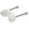 StarTech.com 100 Pack Cable Clips with Nails - Two Steel Nails - Reusable Nail-in Clamps - Brick/Drywall Cable Fasteners - Ethernet Cord/AV/Coax Cable - Mounting Cable Tacks - White - TAA (CBMDNMCC1) view 1