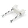 StarTech.com 100 Pack Cable Clips with Nails - Two Steel Nails - Reusable Nail-in Clamps - Brick/Drywall Cable Fasteners - Ethernet Cord/AV/Coax Cable - Mounting Cable Tacks - White - TAA (CBMDNMCC1) view 2