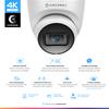 2-Pack Amcrest UltraHD 4K (8MP) Outdoor Security IP Turret PoE Camera, 3840x2160, 98ft NightVision, 125 FOV, IP67, MicroSD Recording (256GB), White (2PACK-IP8M-T2599EW-AI-V3) view 2