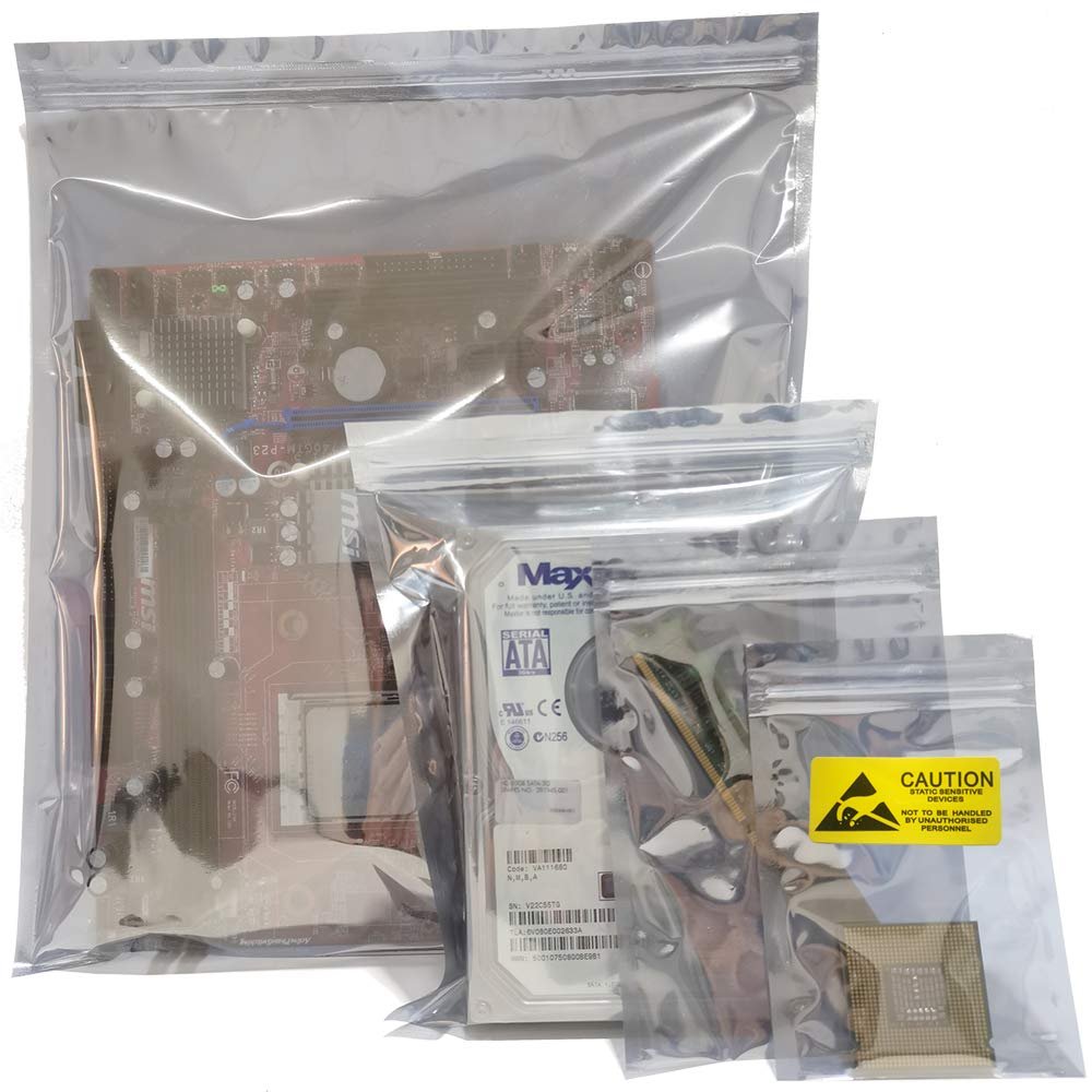 Daarcin Anti Static Bags - 40pcs Assorted Sizes ESD Bags for Motherboard, Hard Drive, SSD, HDD & Electronic Devices