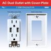 RV Designer S850, AC Dual Outlet with Cover & 2 USB Charge Ports, White view 4