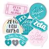 Desert Cactus Zeta Tau Alpha Sticker Decal Laptop Water Bottle Car (Cute Sheet) view 1