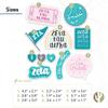 Desert Cactus Zeta Tau Alpha Sticker Decal Laptop Water Bottle Car (Cute Sheet) view 3