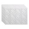 Fasade 18in x 24in Traditional 4 Matte White Backsplash Panel 5pk view 1