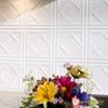 Fasade 18in x 24in Traditional 4 Matte White Backsplash Panel 5pk view 3