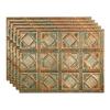 Fasade 18in x 24in Traditional 4 Copper Fantasy Backsplash Panel 5pk view 1