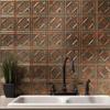 Fasade 18in x 24in Traditional 4 Copper Fantasy Backsplash Panel 5pk view 2