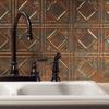 Fasade 18in x 24in Traditional 4 Copper Fantasy Backsplash Panel 5pk view 3