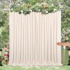10ftx8ft Backdrop Curtains Polyester Backdrop Curtain Ivory Backdrop Drapes for Cloth Ceremony Wedding Backdrop Fabric 2 Packs 5ftx8ft Outdoor Decoration view 4