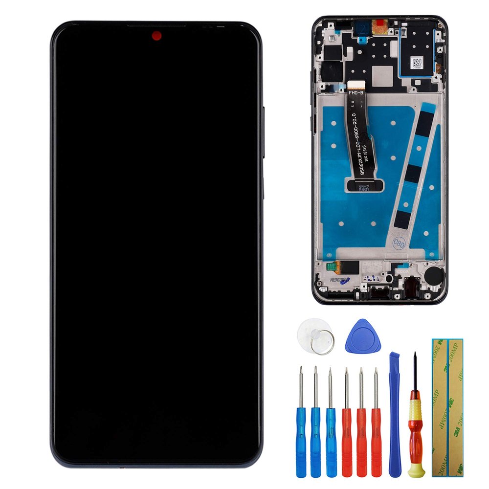 LCD Screen Compatible with Huawei P30 lite MAR-LX1M MAR-AL00 MAR-TL00 MAR-LX2 MAR-LX1A 6.15" inch LCD Touch Screen Display Assembly with Frame