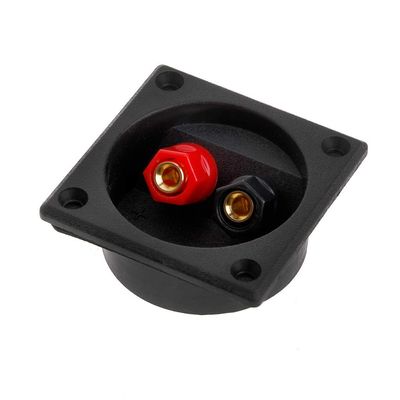 Pinhaijing Square Shape Double Binding Post Speaker Box Terminal Cup Black and Red