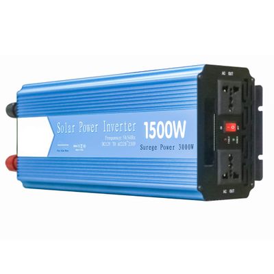 1500W Pure Sine Wave Inverter, 3000W Peak Car Power Inverter Adaptor DC 12V/24V to AC 220V, with Dual AC Outlets,DC 12V to AC 220V
