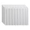 Fasade 18in x 24in Rib Matte White Backsplash Panel 5pk view 1
